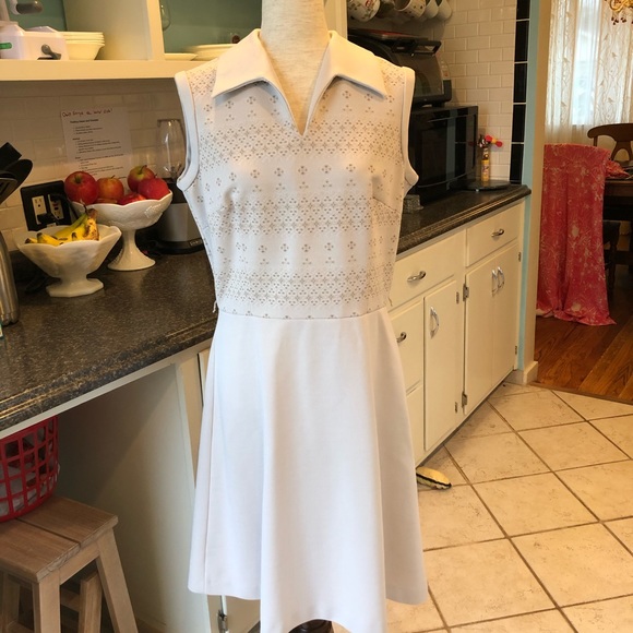 Vintage 70s Taupe Secretary Dress - Picture 3 of 5